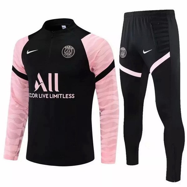 Trainingsanzug Paris Saint Germain 2021-22 Schwarz Pink Fussballtrikots Günstig